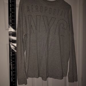 Aeropostale Gray Long Sleeve Shirt